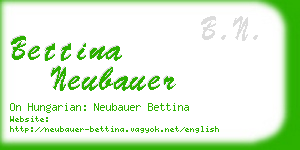bettina neubauer business card